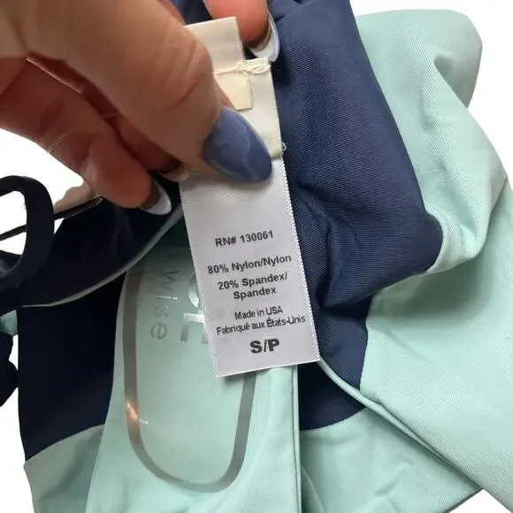 L*SPACE Dani Bottom Full Slate Pool Colorblock Tie Sides Stretch Size Small NEW - Picture 5 of 6